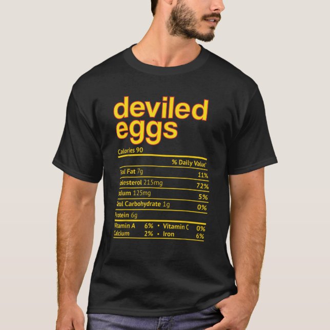 T-shirt Deviled Eggs Nutrition Facts Funny Thanksgiving Ch (Devant)