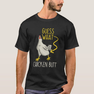 T-shirt Devinez Ce Beurre De Poulet Amusant Animal De Ferm