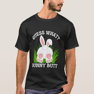 T-shirt Devinez ce lapin Butt drôle Pâques pour hommes Fem