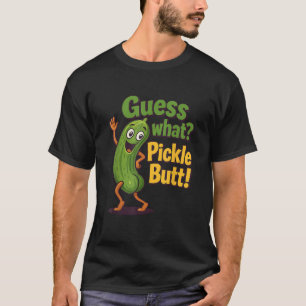 T-shirt Devinez Ce Pickle Butt Funny Concombre Pickle Plai