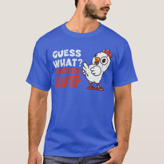 T-shirt Devinez ce que la poule dit de drôle Citation humo