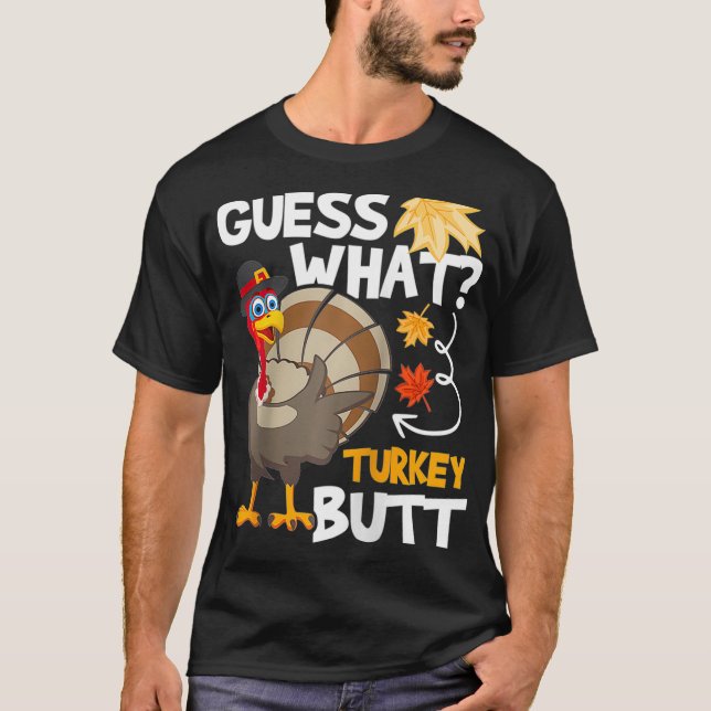 T-shirt Devinez Ce Que Turquie Thanksgiving Automne Vacanc (Devant)