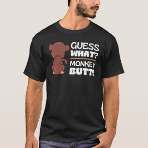 T-shirt Devinez ce singe Butt Monkey's Butts Monkey's Monk