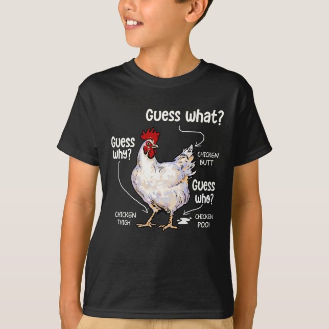 T-shirt Devinez Quel Beurre De Poulet, Amoureux Du Poulet  (Devant)