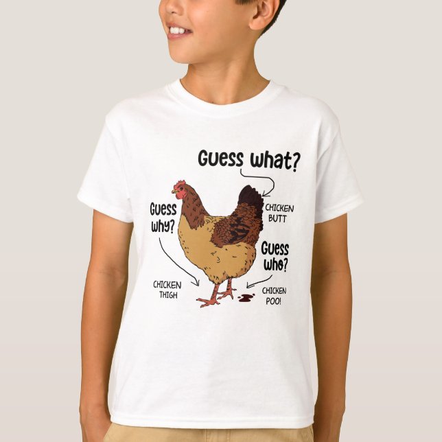 T-shirt Devinez Quel Beurre De Poulet, Amoureux Du Poulet  (Devant)