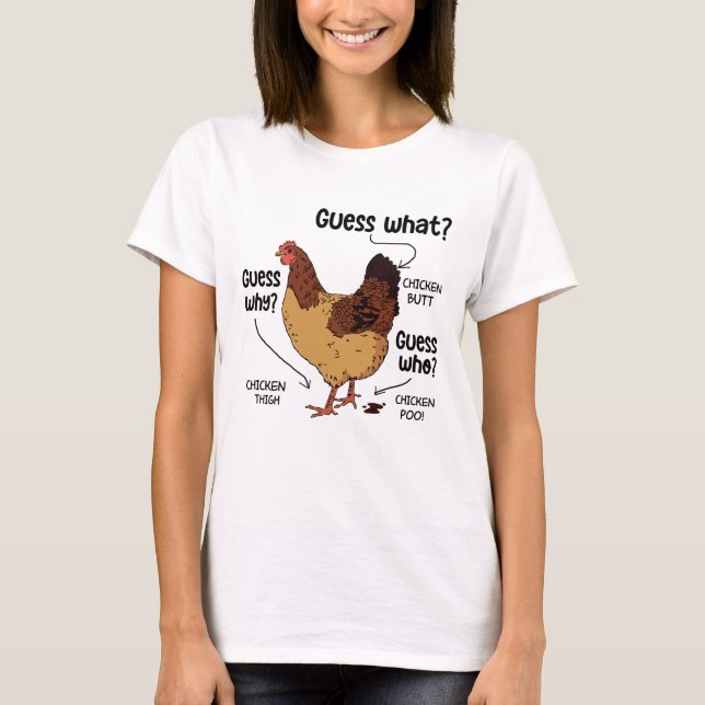 T-shirt Devinez Quel Beurre De Poulet, Amoureux Du Poulet  (Devant)