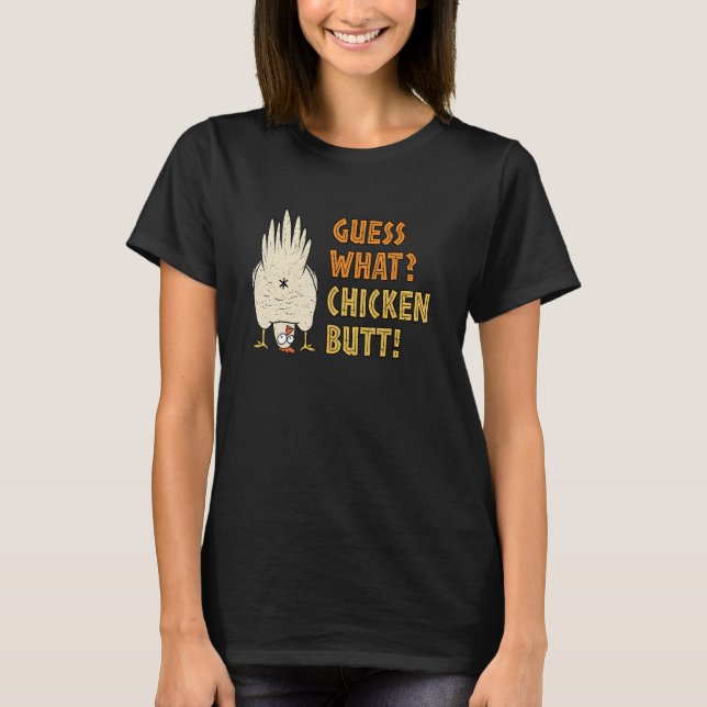 T-shirt Devinez Quel Beurre De Poulet ! Drôle (Devant)