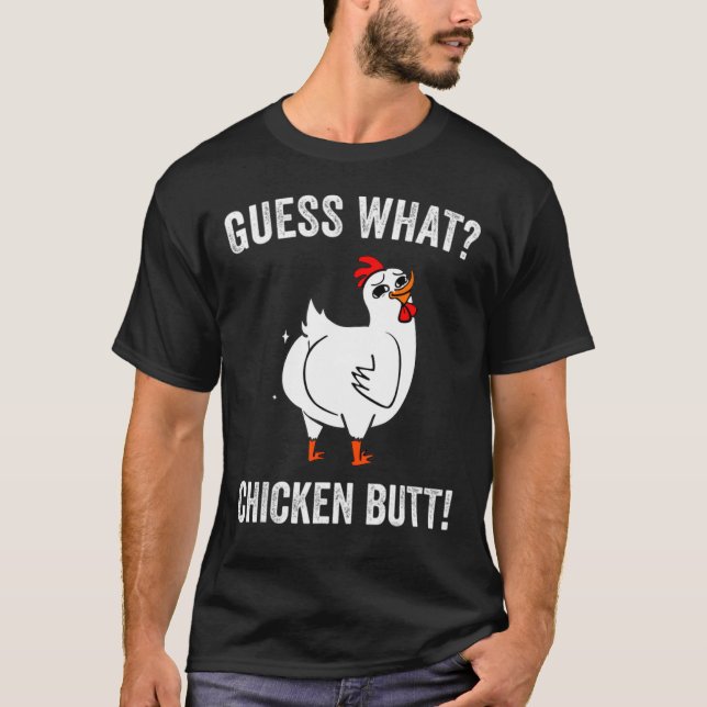 T-shirt Devinez Quel Beurre De Poulet Drôle Poulets (Devant)