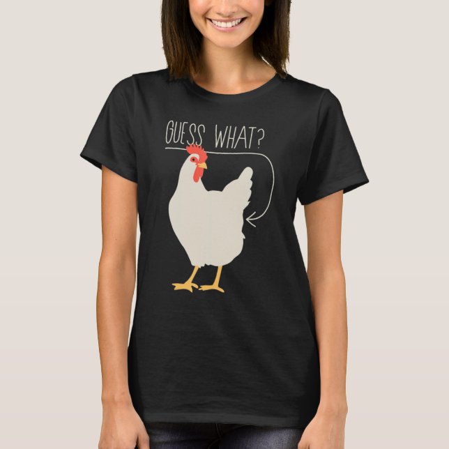 T-shirt Devinez quel bouton de poulet (Devant)