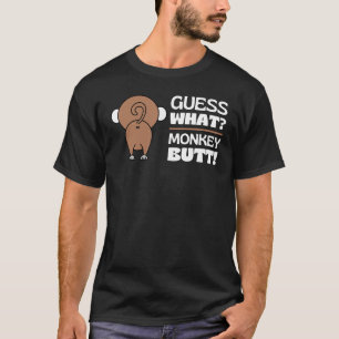 T-shirt Devinez quel singe Butt Funny Singe's Butts Monkey