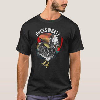 T-shirt Devinez quelle blague rétro de poule Butt