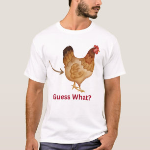 T-shirt "Devinez quoi ?" Beurre de poulet style rétro