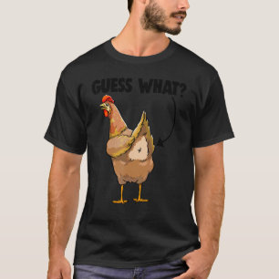 T-shirt Devinez quoi Cul de Poulet Rétro Les Femmes Aiment