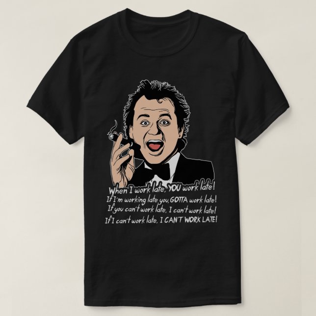 T-shirt Devis de retard de travail de Frank suivi (Design devant)