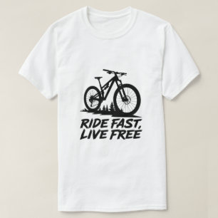 T-shirt Devis de vélo d'aventure Conception de VTT