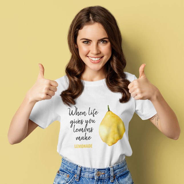 T-shirt Devis jaune citron amusant (Créateur téléchargé)