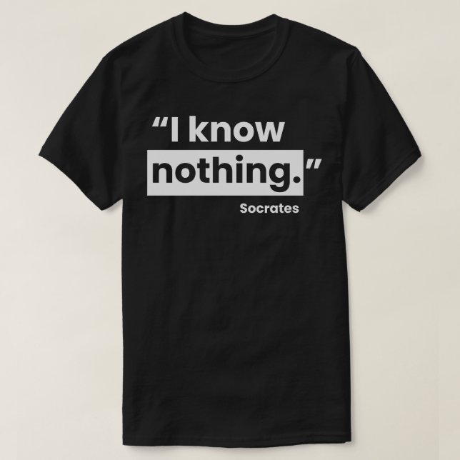 T-shirt devis socrate (Design devant)