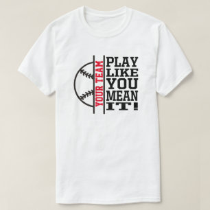 T-shirt Devise de l'équipe de baseball sur mesure