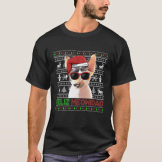 T-shirt Devon Rex Cat Feliz Meowidad Noël drôle