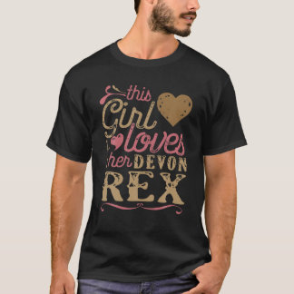 T-shirt Devon Rex Chemise Cette Fille Aime Son Devon Rex C