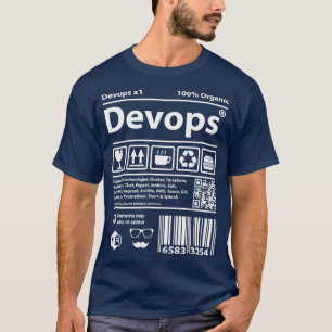 T-shirt Devops Code-barres Ordinateurs de programmation co