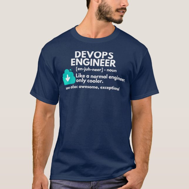 T-shirt DevOps Ingénieur Définition Ingénierie amusante (Devant)
