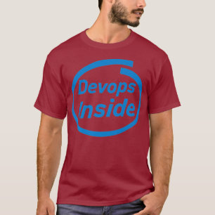 T-shirt Devops Inside un programmeur amusant développe un 