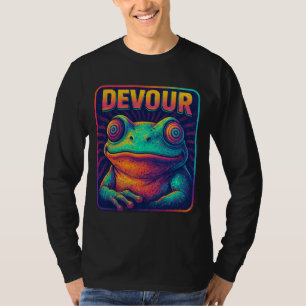T-shirt DÉVORER – Conception de grenouille rétro hypnotiqu
