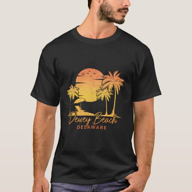 T-shirt Dewey Beach Delaware Del Surf Surfer (Devant)