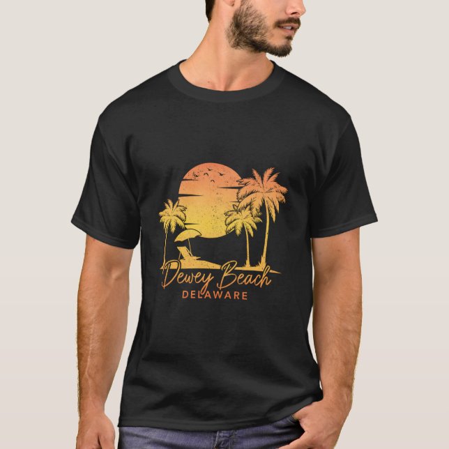 T-shirt Dewey Beach Delaware Del Surf Surfer (Devant)