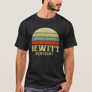 T-shirt DEWITT KENTUCKY Vintage Rétro Coucher de soleil