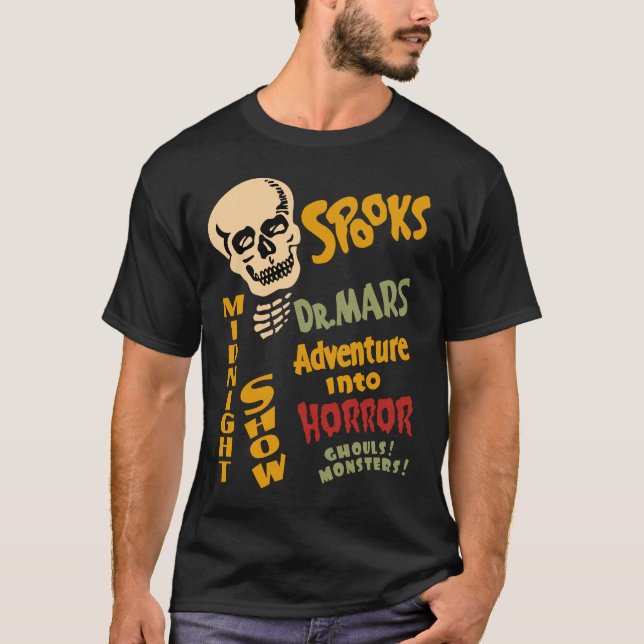T-shirt d'exposition de spectre dans horreur de (Devant)