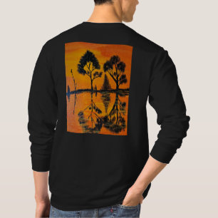 T-shirt DG Paintings Reflets du coucher du soleil manches 
