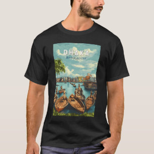T-shirt Dhaka Bangladesh Illustration Voyage Art Vintage