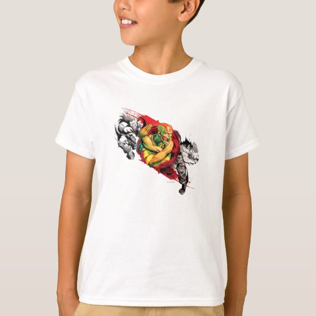 T-shirt Dhalsim, Blanka et perfidie (Devant)