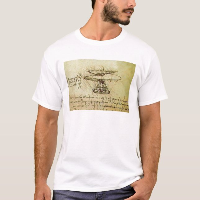T-shirt d'hélicoptère de Davinci (Devant)