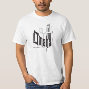 T-shirt d'horizon/typographie d'Omaha