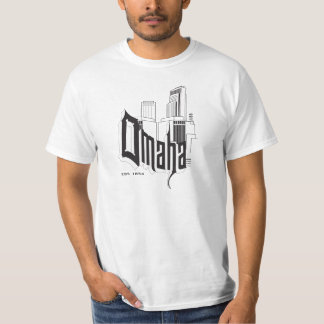 T-shirt d'horizon/typographie d'Omaha