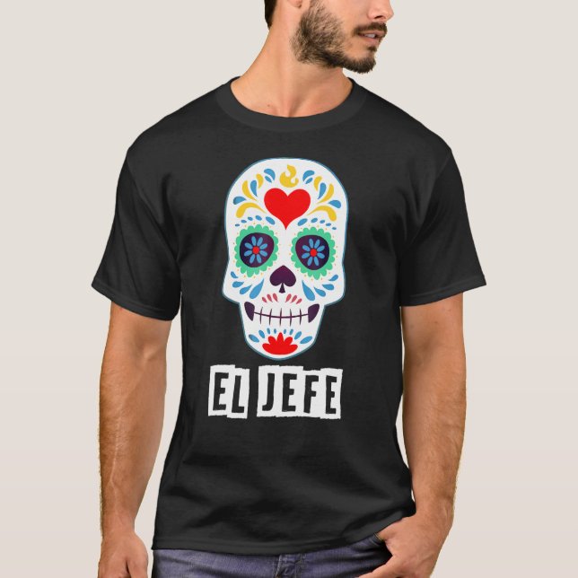 T-shirt Dia De Los Muertos El Jefe (Devant)