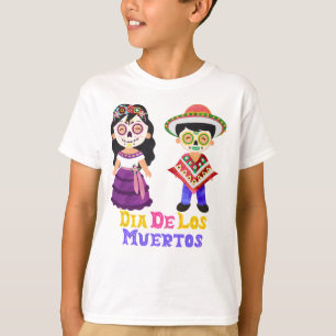 T-shirt Dia De Los Muertos Enfants
