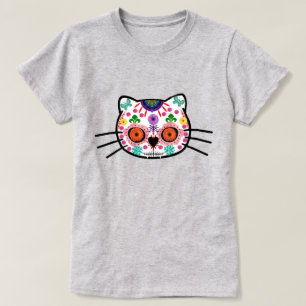 T-shirt Dia de los Muertos Kitten Chat Halloween