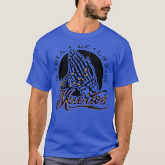 T-shirt Dia De Los Muertos Novembre 2 Squelette Mains Teni