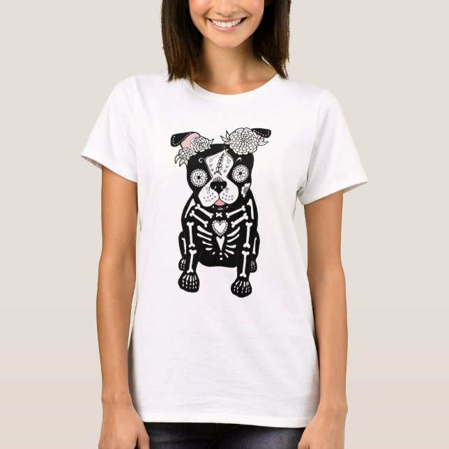 T-shirt Dia de Los Muertos Puppy (Devant)