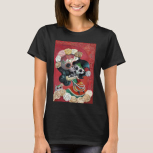 T-shirt Dia de Los Muertos Skeletons Mother and Daughter