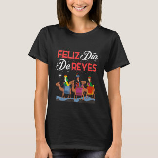 T-shirt Dia De Reyes Joyeux Jour de l'Epiphanie Trois Rois