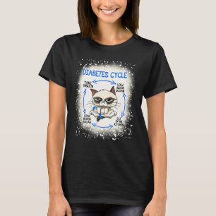 T-shirt Diabète Cycle Sensibilisation au diabète Chat T1D 