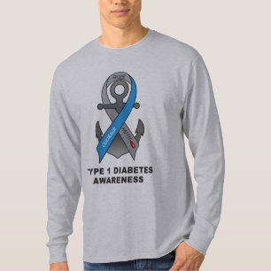 T-shirt Diabète de type 1 avec l'Ancre de l'espoir