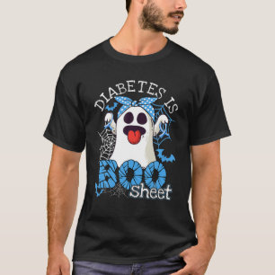 T-shirt Diabète Est Botte Feuille Halloween Ghost Diabetes