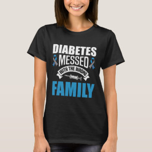 T-shirt Diabète Messagé Avec La Mauvaise Famille T1D Type 