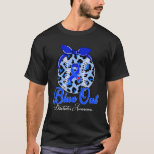 T-shirt Diabète Ruban Bleu Bleu Bleu Bleu Ruban Bleu